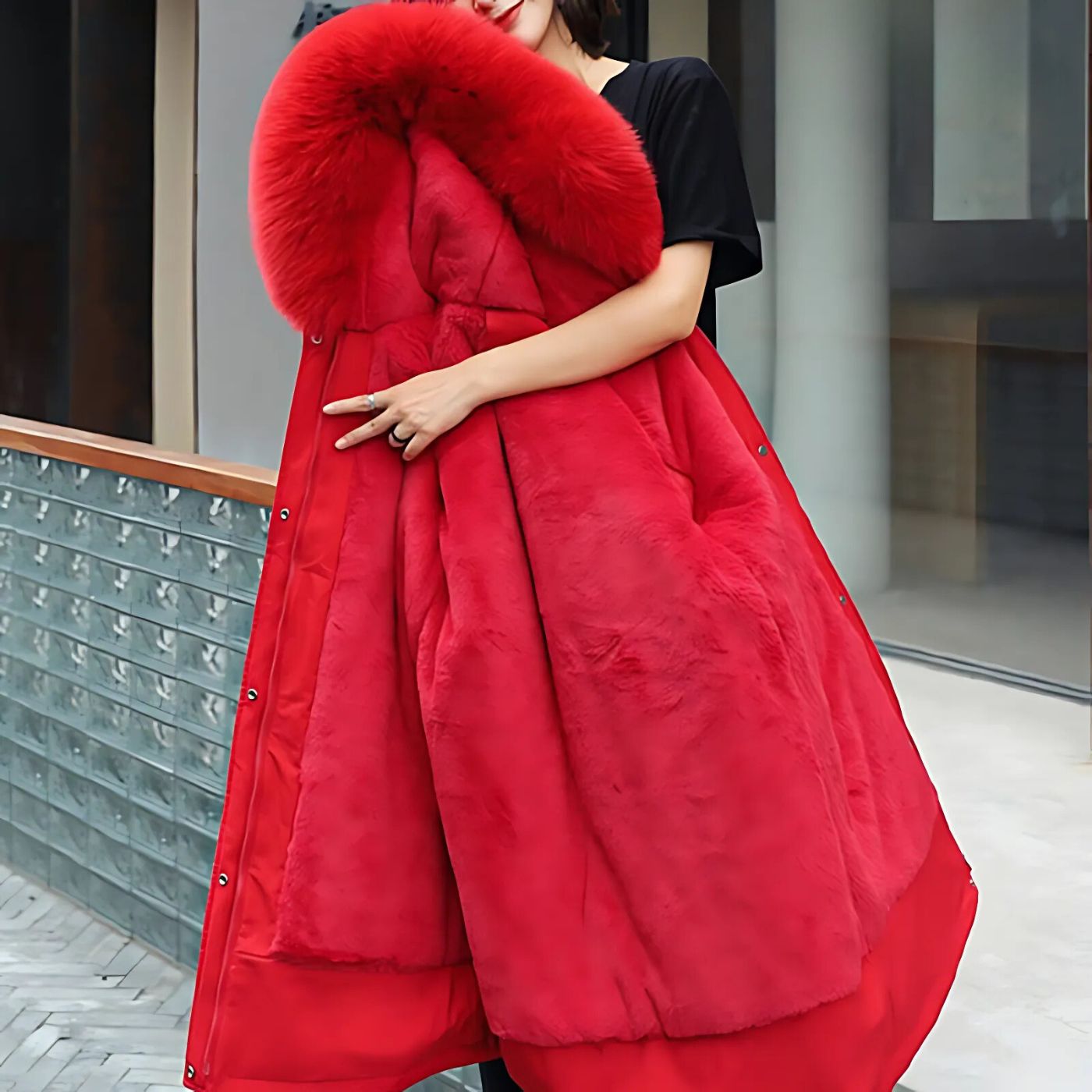 Gwen | Wintermantel mit Fellkapuze und Komfort