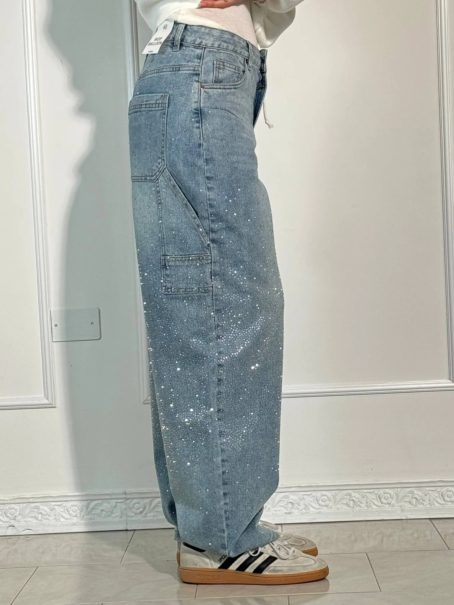 Georgie | Modische Hose mit Strass-Highlight