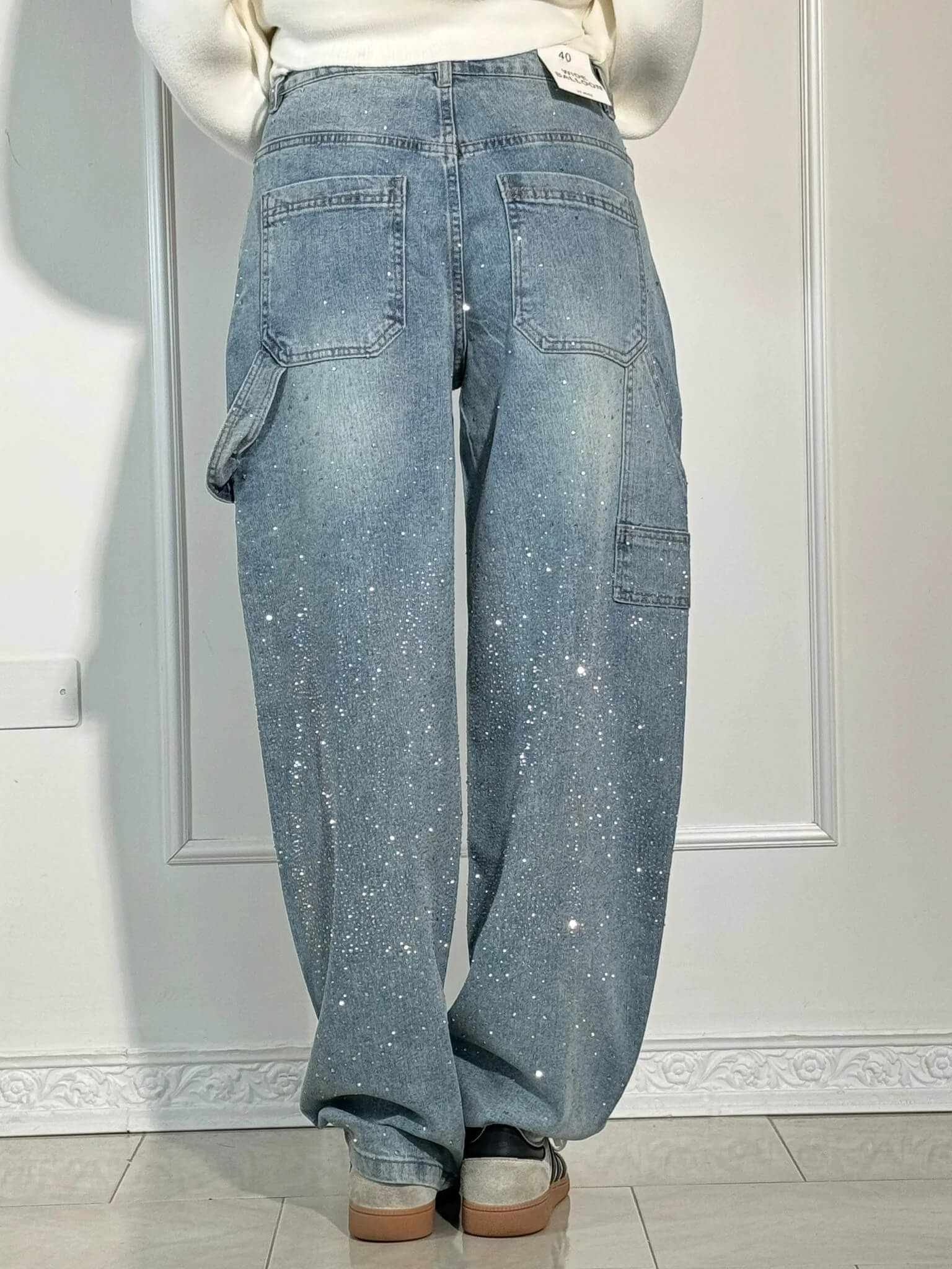 Georgie | Modische Hose mit Strass-Highlight