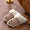 SnuggleFeet™ - Warme Damen-Hausschuhe - Khaki / 36-37
