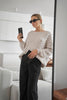 Alyssia | Gestrickter Zopfpullover