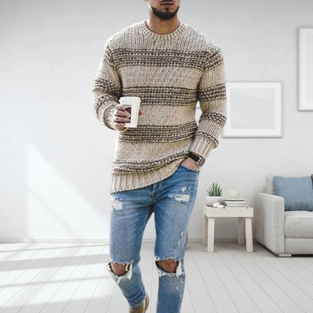 ArcticWarm™ | Norwegischer Grobstrick für Männer - Khaki / S