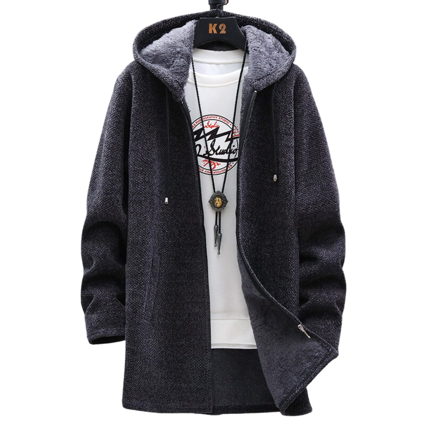 Elodie™ | Herbstliche Wärmejacke - Dunkelgrau / XS