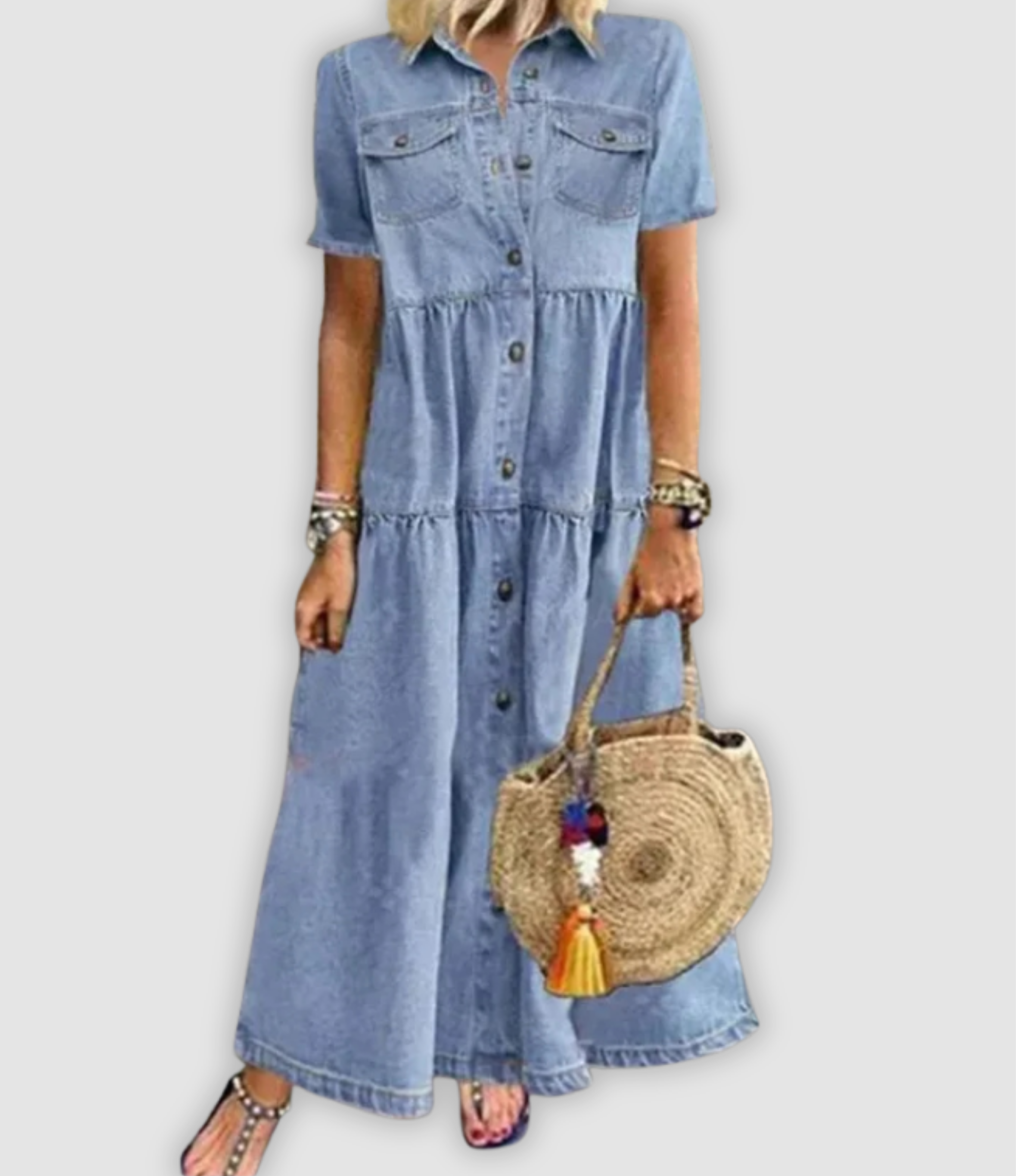 Lyla | stilvolles Jeanskleid, bequeme Passform.