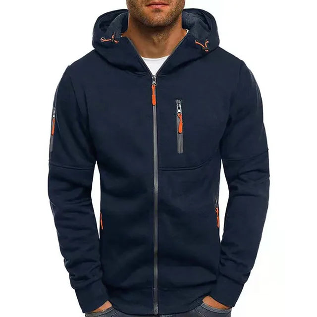 David™ | Vielseitige Herren Fleecejacke - Marineblau / S