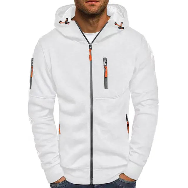 David™ | Vielseitige Herren Fleecejacke - Weiß / S