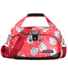 Zamira | Modische, stylische Handtasche mit Diebstahlschutz - Rote Blumen