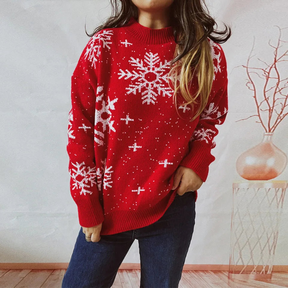 Fiora™ – Kuscheliger Weihnachts-Pullover - Rot / S