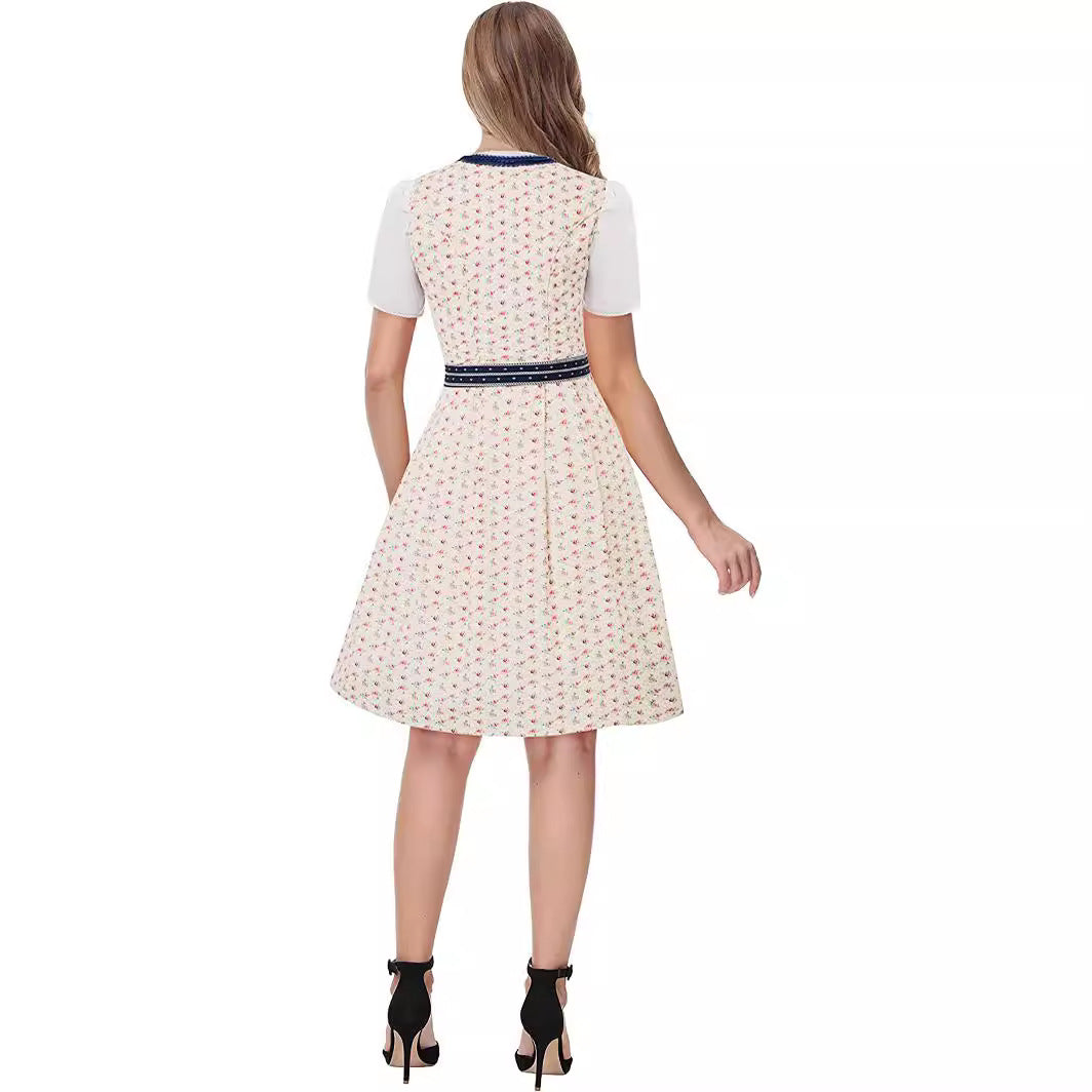 Stilvolles Midi Dirndl Kleid für Damen zum Oktoberfest