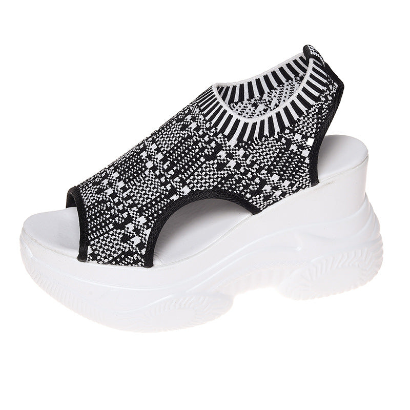 Dorris | Modische Sport-Sandalen mit hoher Ferse und klobiger Sohle