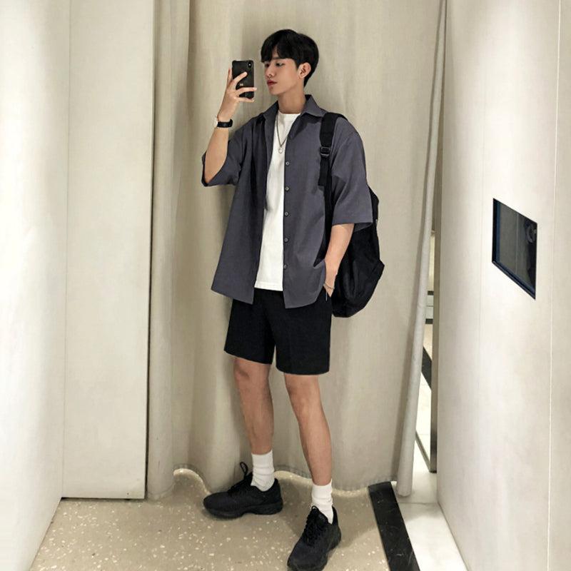 Hadrien | Halbarm-Hemd im Minimalistischen Stil