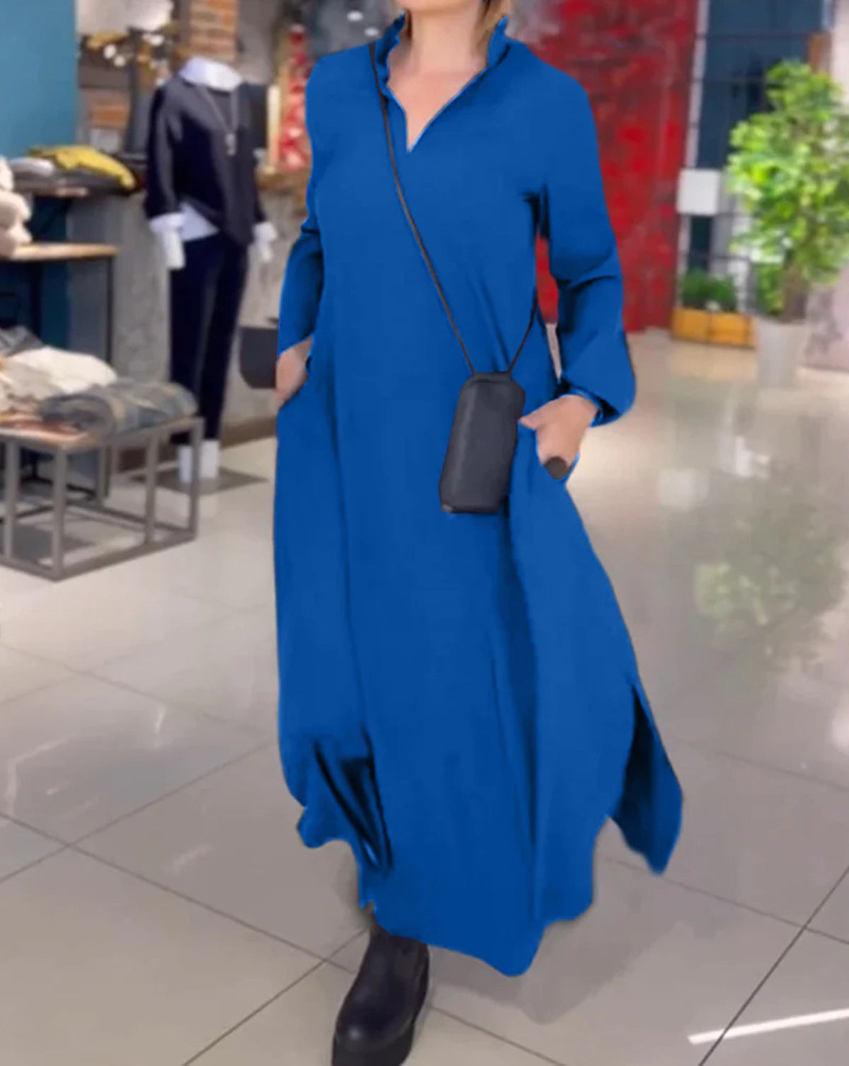 Elena™ | Elegantes Maxikleid - Blau / S