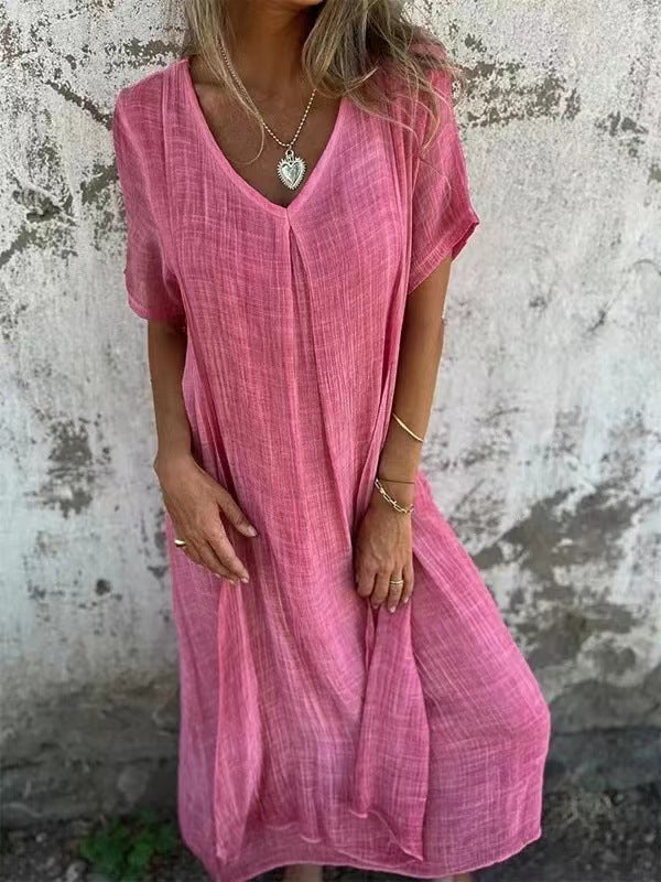Nova | Bequemes V-Ausschnitt-Kleid mit losem Schnitt