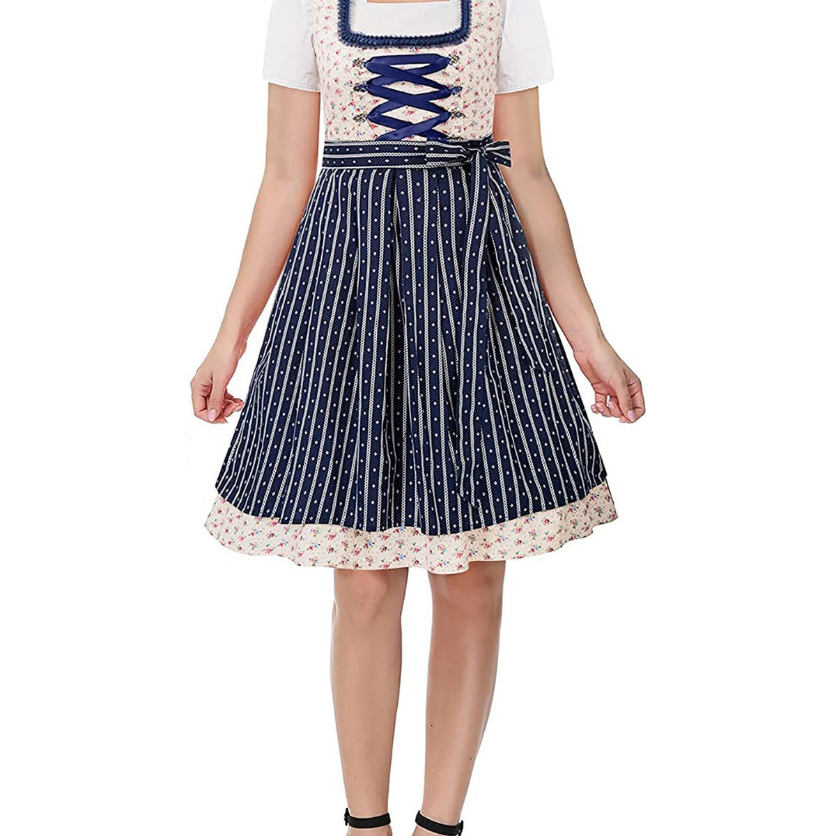 Stilvolles Midi Dirndl Kleid für Damen zum Oktoberfest