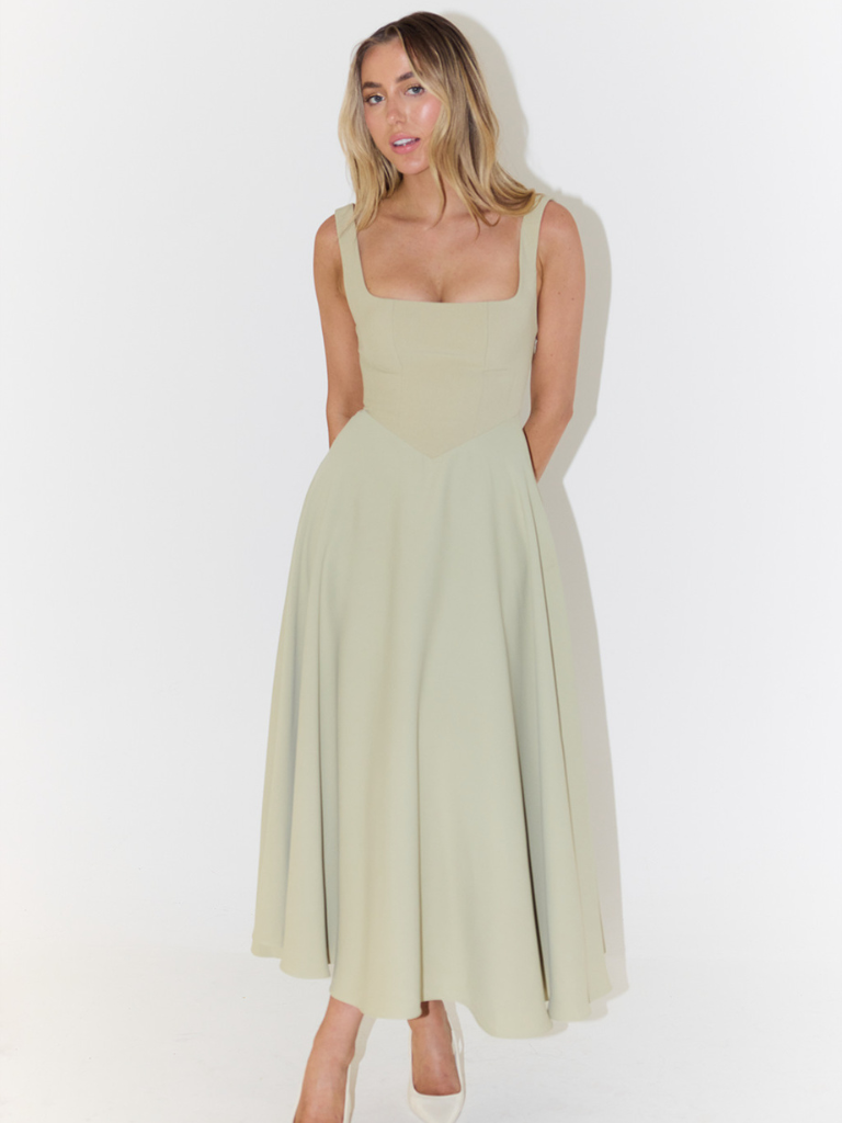 Valea | Ärmelloses Midikleid mit Bustier-Mieder