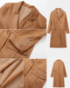 Nadia | Modischer Damenmantel aus Wildleder, lang & chic