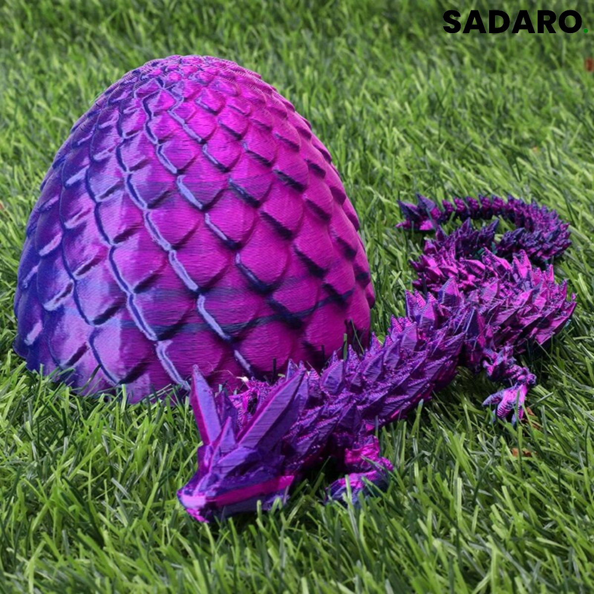 ZauberDrachen™ | Erwecke Fantasien zum Leben! | 1+1 GRATIS HEUTE! - 9 cm Ei / 22 cm Drache / Lasergrün