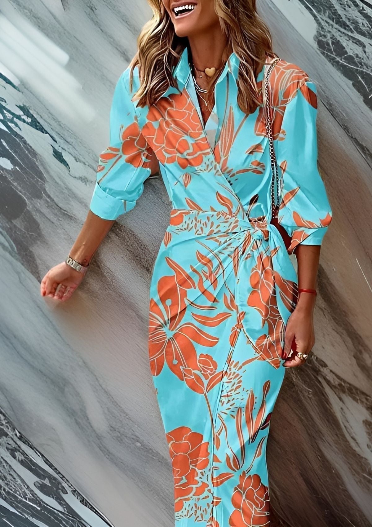 Tonya | Feminines Wickelkleid mit stilvollem Muster