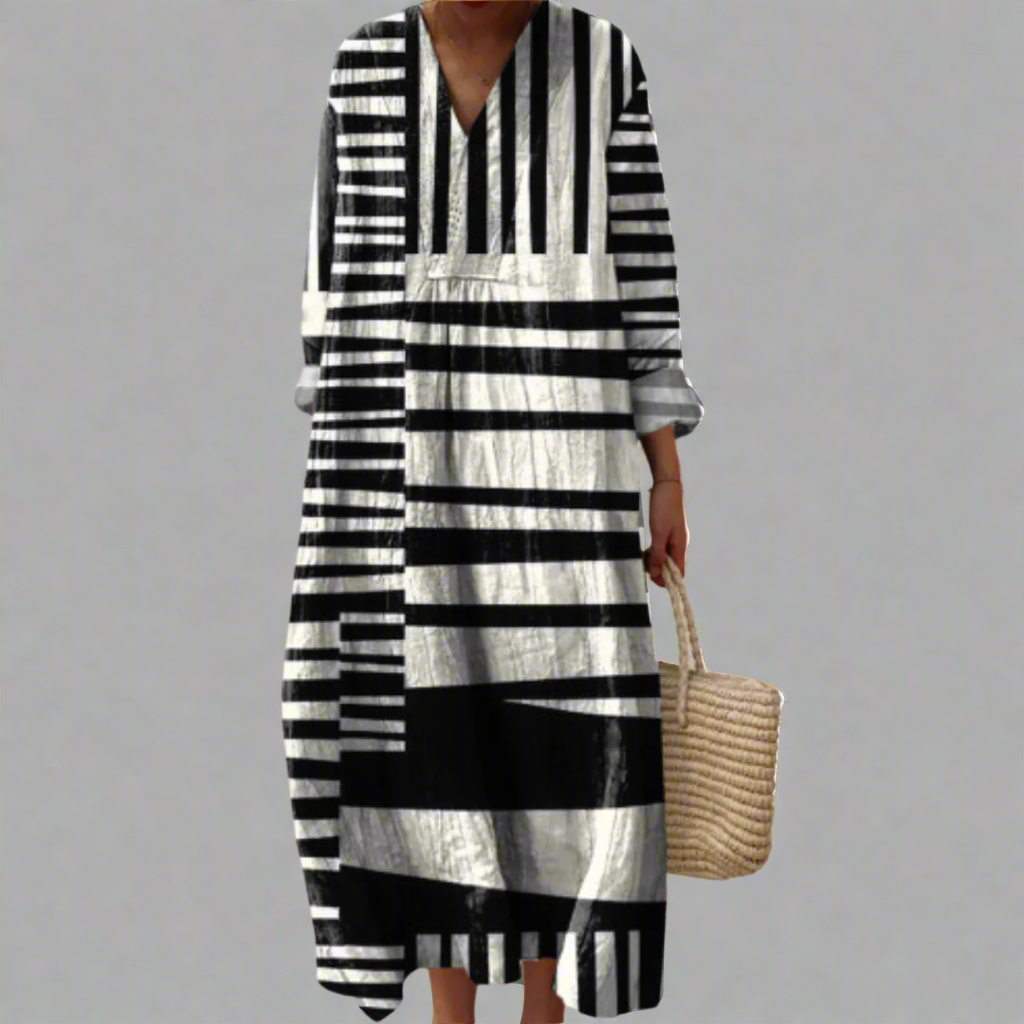 Des | Kleid mit geometrischem Muster