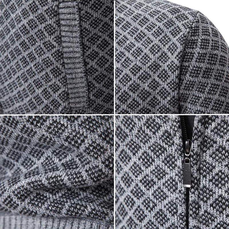 Edward™ | Moderne Herrenjacke - Mens Sweater - Grau / M