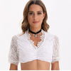 Oktoberfest Crop-Bluse mit Rüschen für Damen