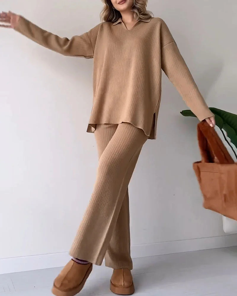 Celia™ | Lässiges 2-teiliges Set für Damen - Two Piece Outfits - Khaki / S