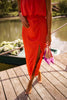 Enidra | Midikleid mit Halter und Schlitz