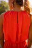 Enidra | Midikleid mit Halter und Schlitz