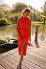 Enidra | Midikleid mit Halter und Schlitz