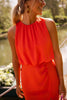 Enidra | Midikleid mit Halter und Schlitz