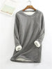Tina - Bequemer Fleece-Sweater - Sweater - Grau / S
