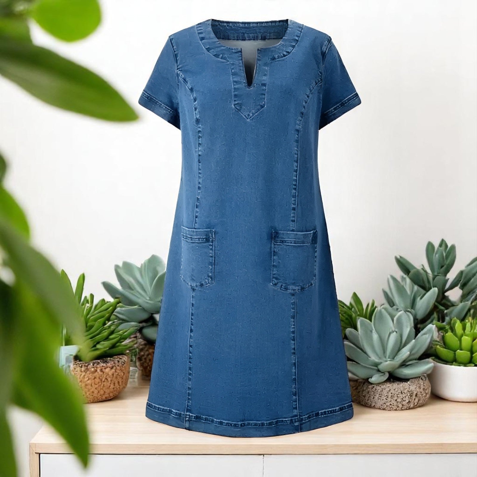 Danai | Denim-Tunikakleid