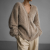 Giselle™ | Feine Strickjacke - Cardigans - Mandelbraun / S