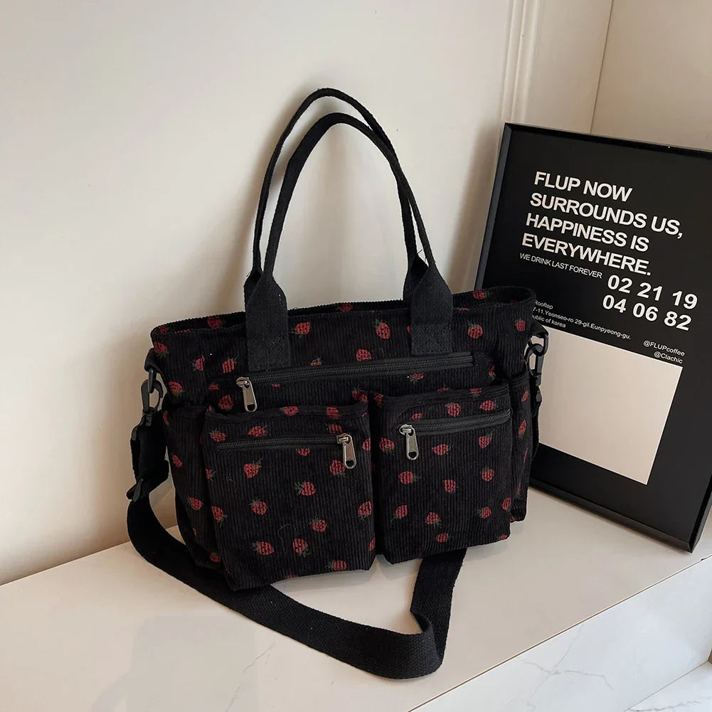Lisabeth | Erdbeer-Cordtasche