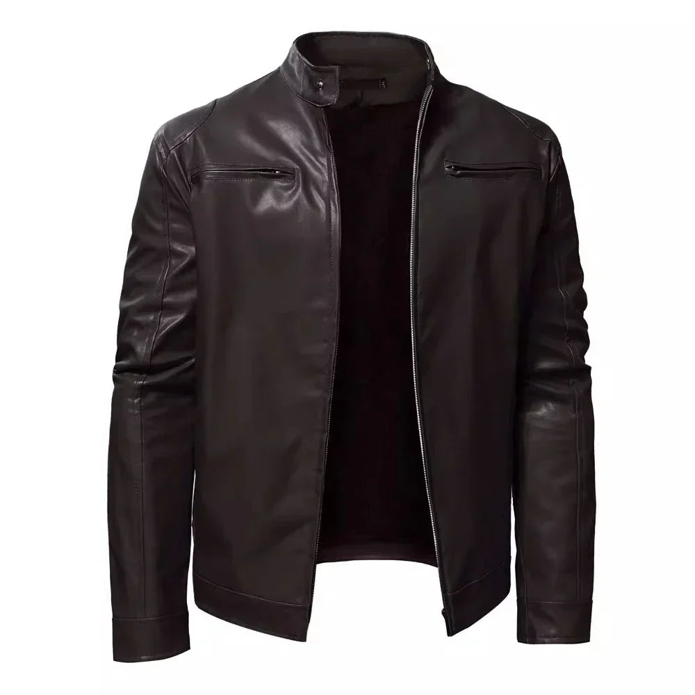 Russel | Zeitlose Lederjacke mit Biker-Flair