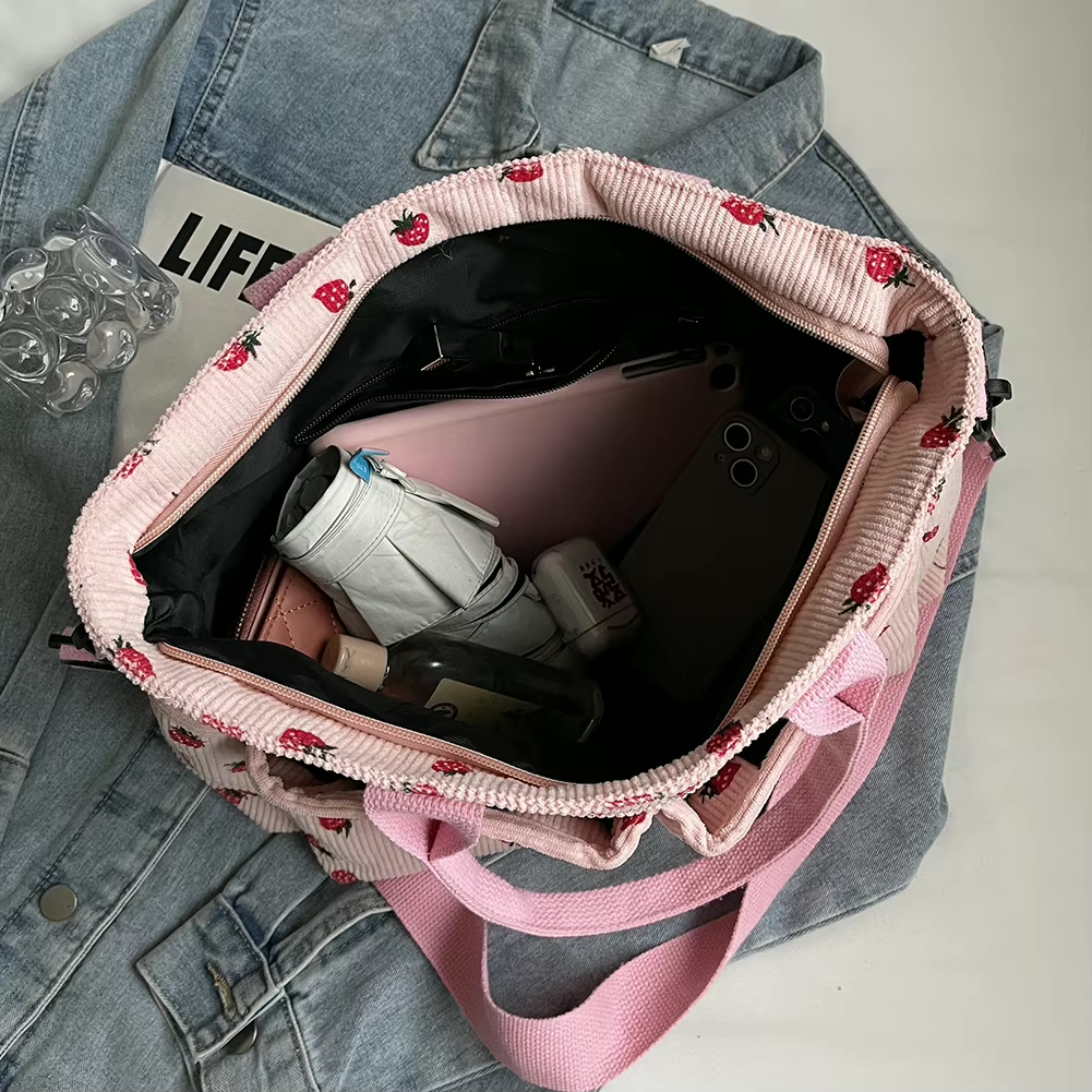 Lisabeth | Erdbeer-Cordtasche