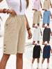Ackea | Leinen-Shorts mit Knopfleiste