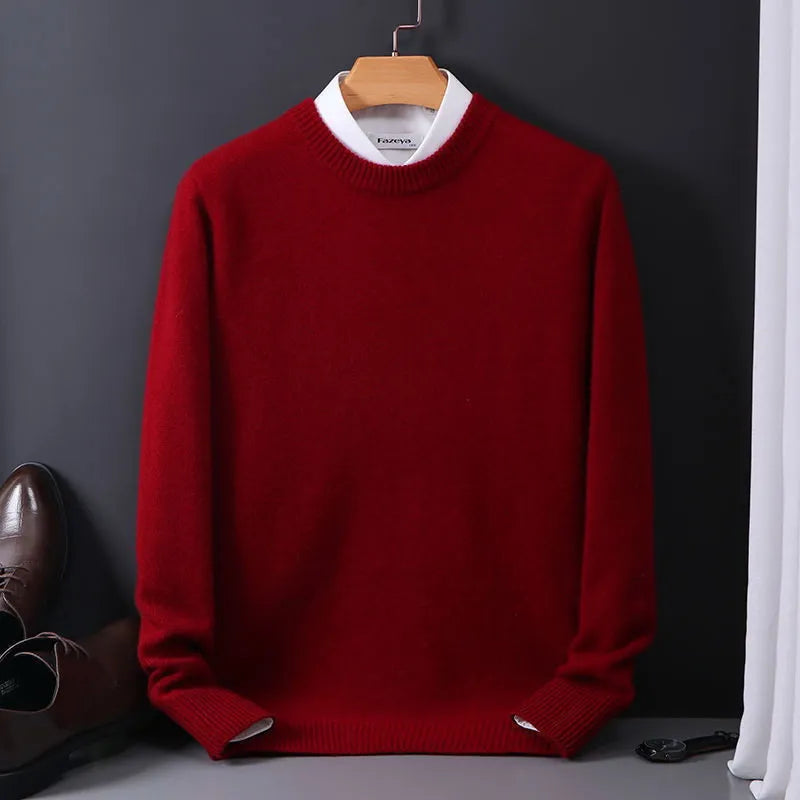 Lukas™ - Bequemer Strickpullover - Rote / M