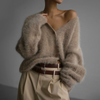Giselle™ | Feine Strickjacke - Cardigans - Mandelbraun / S