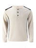 Jovan | Waffelgestreiftes Langarmshirt