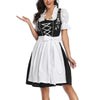 Liesel| Oktoberfest Kleid mit Fliege Schürze - Weiß / S