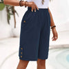 Ackea | Leinen-Shorts mit Knopfleiste