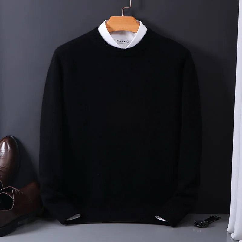 Lukas™ - Bequemer Strickpullover - Schwarze / M