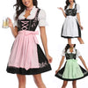 Liesel| Oktoberfest Kleid mit Fliege Schürze - Grün / S
