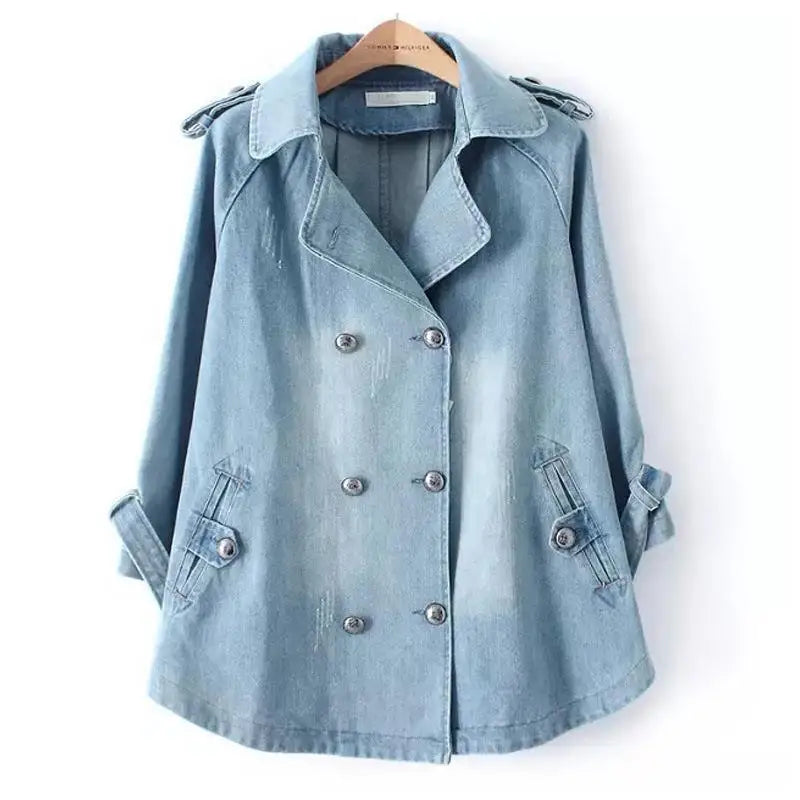Gianna | Lässiger Denim-Cape-Mantel für den Alltag