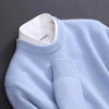 Lukas™ - Bequemer Strickpullover - Hellblau / M