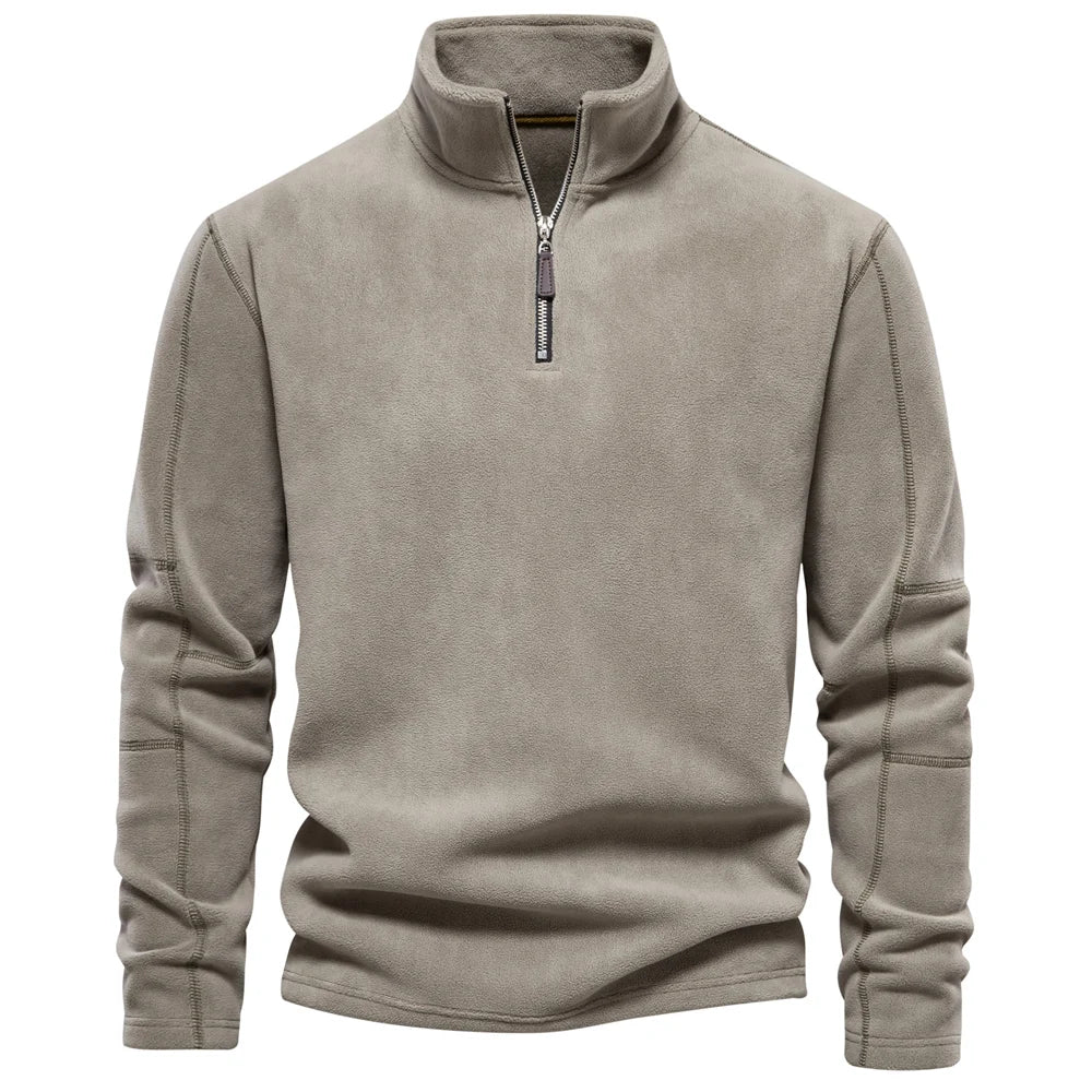 Herman | Kuscheliger Fleecepullover für Männer - Khaki / S