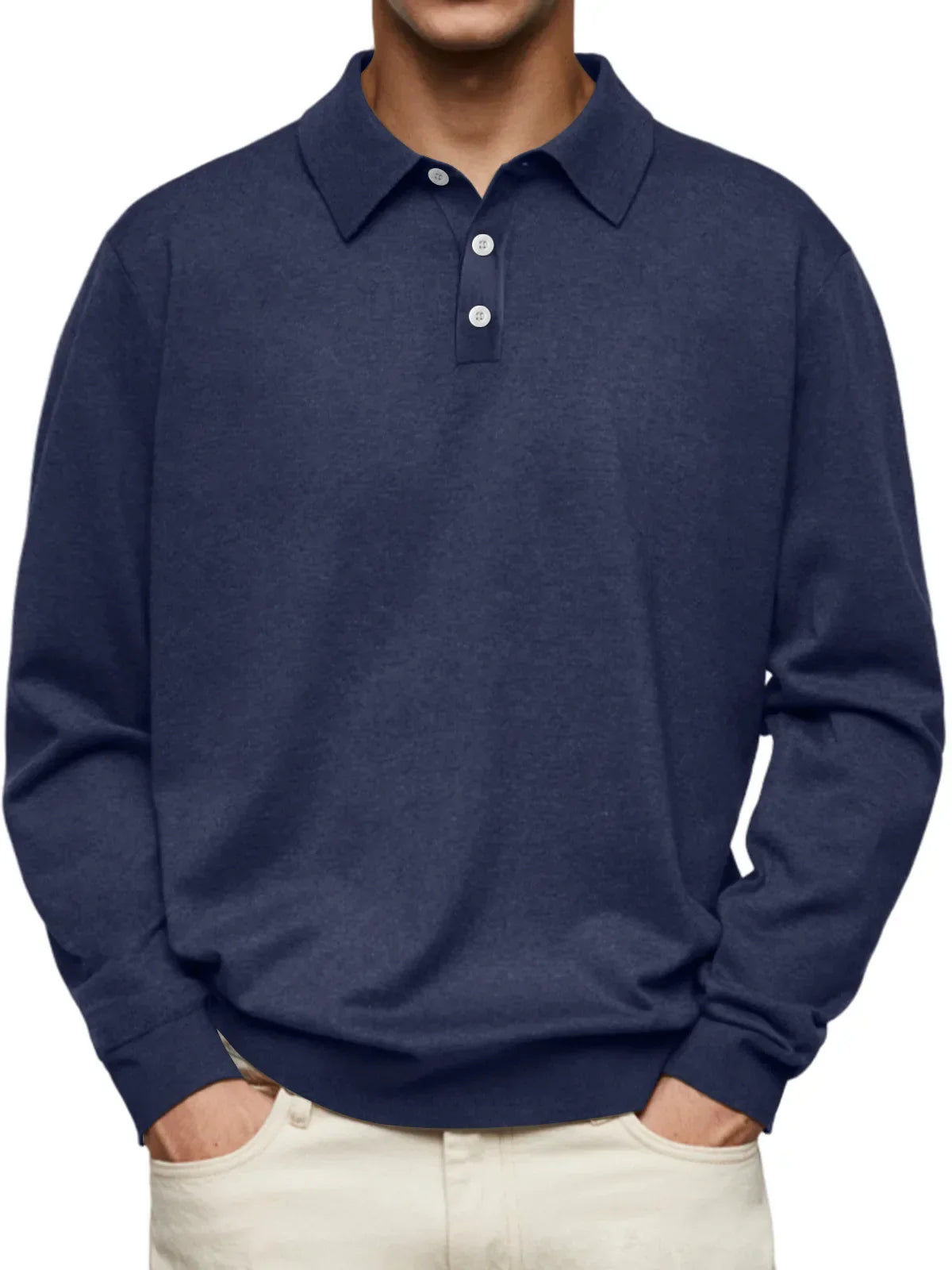 Been | Lässiges Langarm-Poloshirt