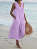 Cavela | Ärmelloses Sommerkleid mit Knopfleiste