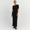 Anastasia | Geripptes Strick-Maxikleid